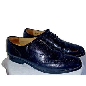 Stacy Adams Men's Size 8 M Black Leather Wing Tips Dress Shoes